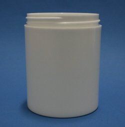 200ml White Polypropylene Thick Walled Simplicity Jar 70mm Screw Neck